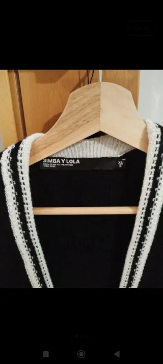 Cárdigan Bimba y Lola XS Negro Blanco