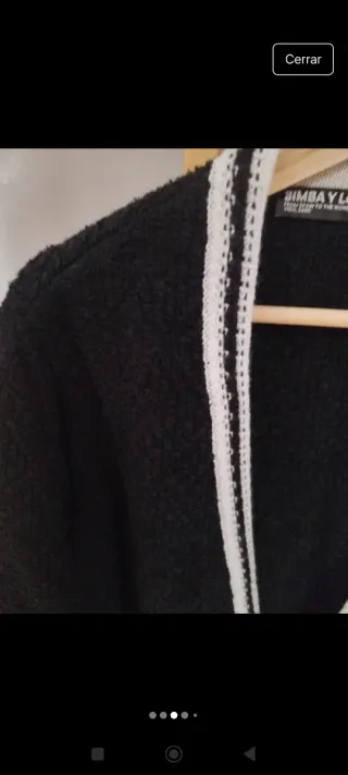 Cárdigan Bimba y Lola XS Negro Blanco
