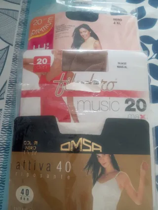 Collant Joliness neri 4XL