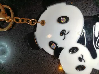 Portachiavi Panda con Strass 
