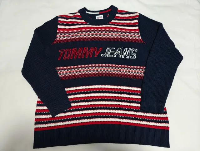 Jersey Tommy Jeans Rayas Azul Rojo Talla XXL