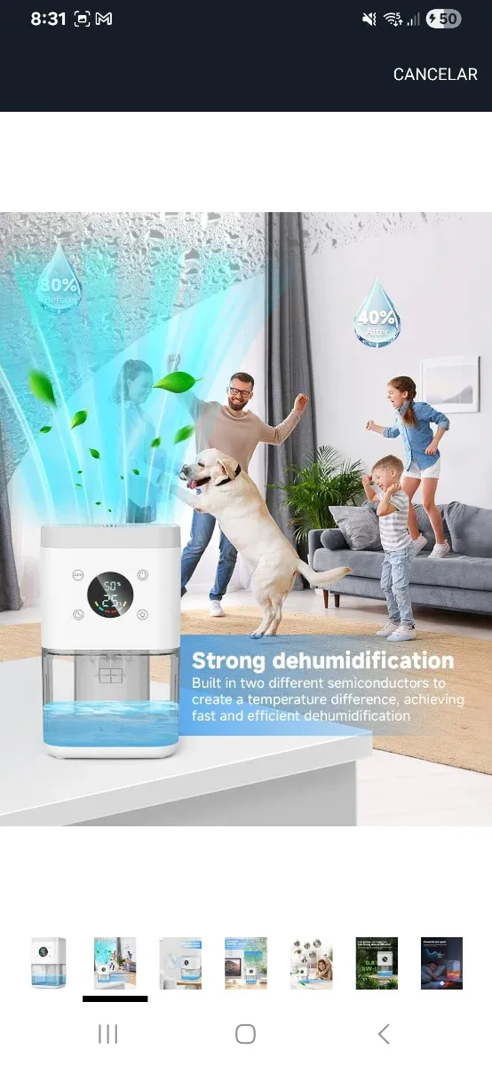 Deshumidificador Blanco y Transparente NUEVO