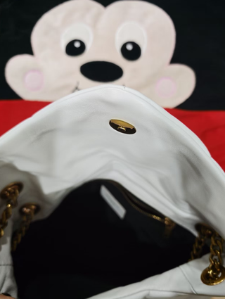 Bolso YSL Nube Blanco Piel Dorado