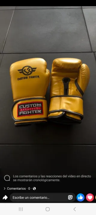 Guantes Custom Fighter  14onz,Dorados Nuevos