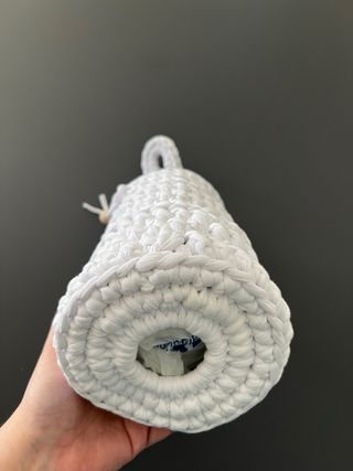 Contenitore porta sacchetti fatto a mano