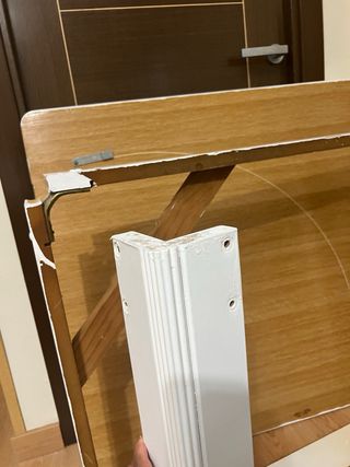 Mesa extensible blanca