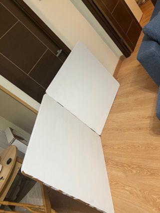 Mesa extensible blanca