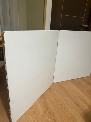 Mesa extensible blanca