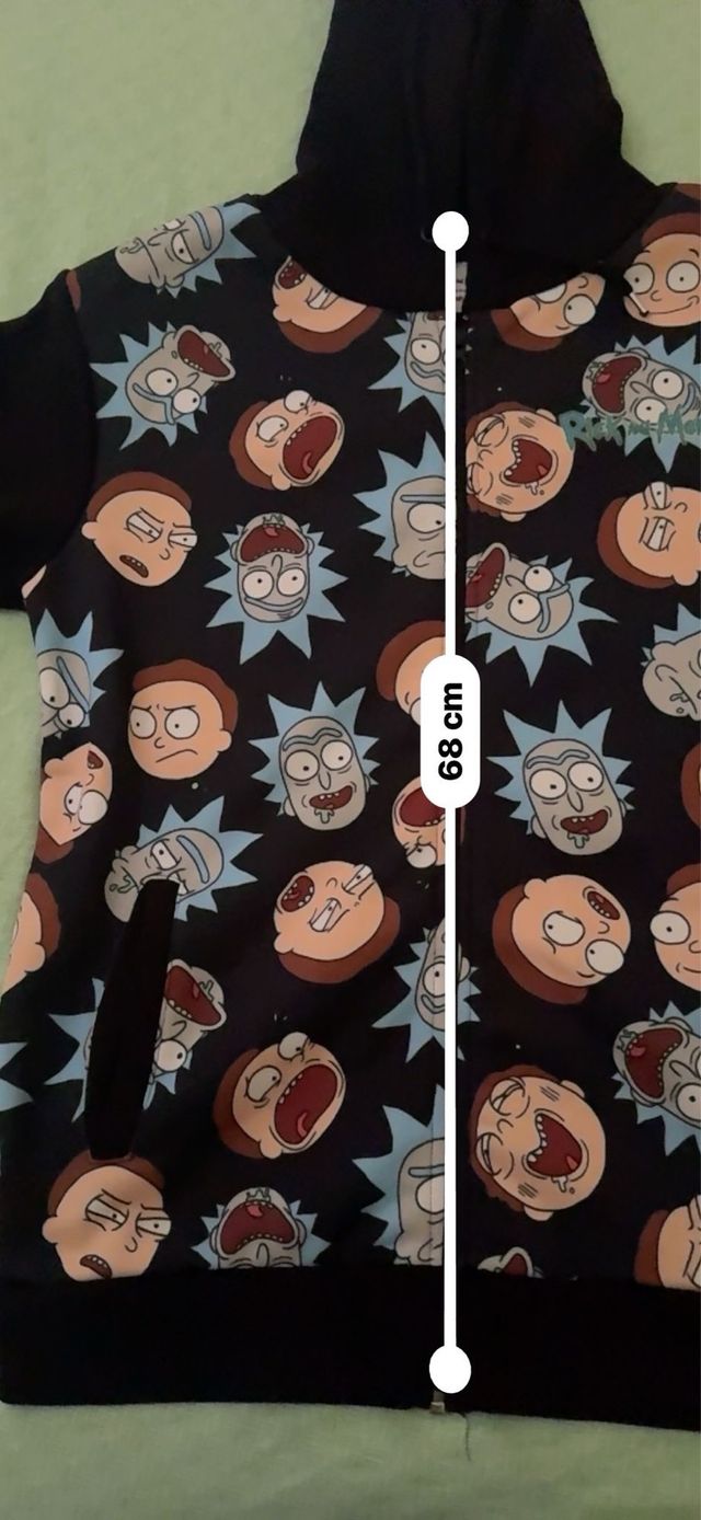 Sudadera Rick y Morty con cremallera