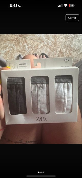 Pack 3 boxers Zara niño talla 9-10