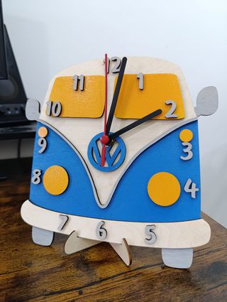 Orologio da scrivania furgone vintage legno