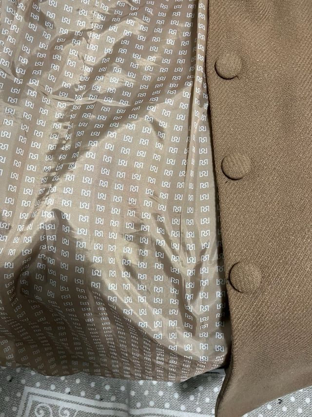 Cappotto lana scollo coreana beige