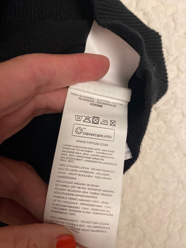 Jersey Tiffosi Pico Negro Talla L