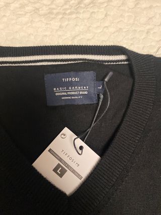 Jersey Tiffosi Pico Negro Talla L