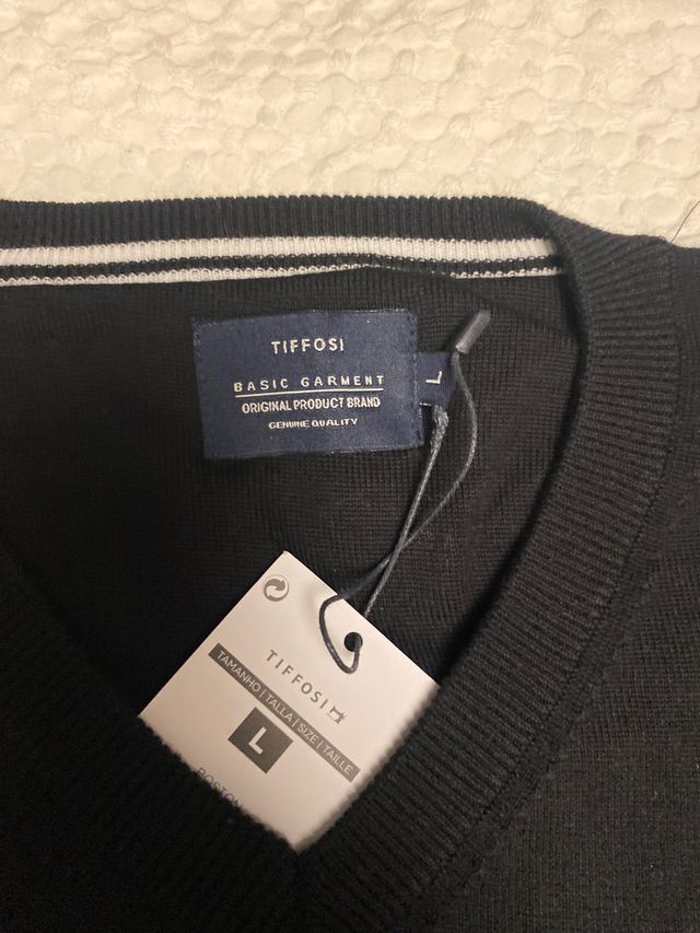 Jersey Tiffosi Pico Negro Talla L