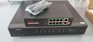 Sicurit Videosorveglianza DVR + Switch PoE