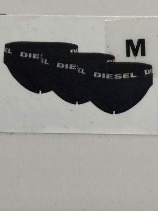 Diésel Pack 3 slips negros talla M