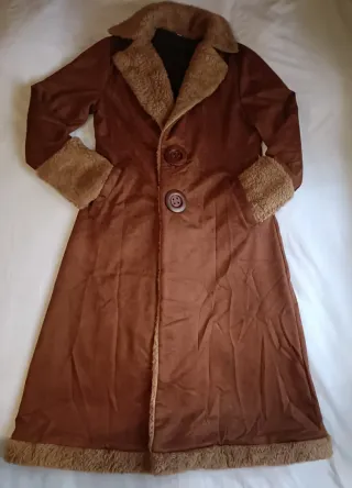 Abrigo largo estilo vintage,cuello solapa,sin usar