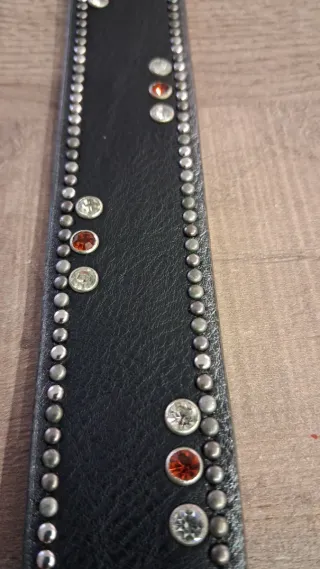 Cintura vintage strass e borchie