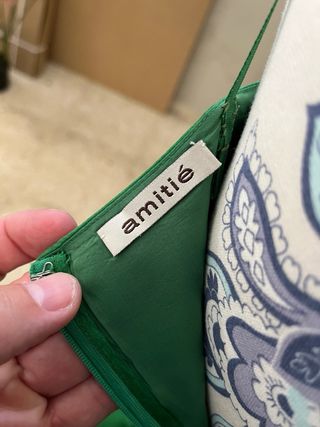 Vestido verde talla M con cinturón