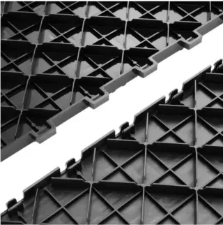 50 Baldosas PVC Garaje Terraza Negro marca Vevor.