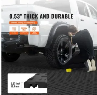 50 Baldosas PVC Garaje Terraza Negro marca Vevor.