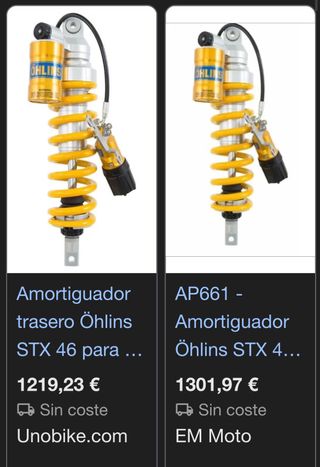 Amortiguador Trasero Öhlins STX 46 Aprilia Tuareg