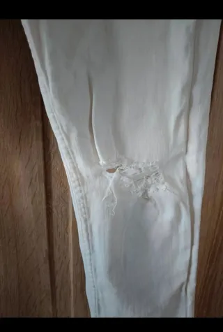 Pantaloni in jeans premaman bianchi H&M T.42