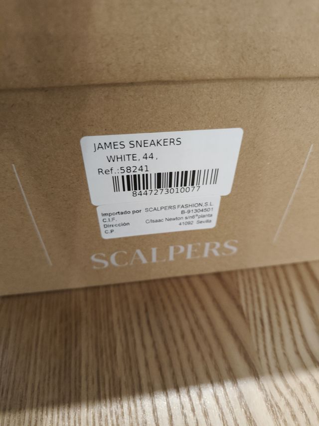 Zapatillas Scalpers Blancas y Verdes Talla 44