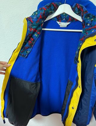Chaqueta Columbia Vintage 90s Azul y Amarillo