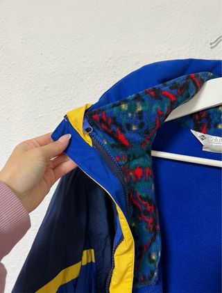 Chaqueta Columbia Vintage 90s Azul y Amarillo