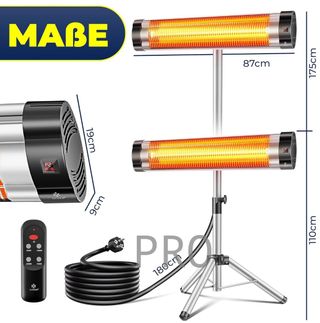 Riscaldatore per terrazza a raggi infrarossi con controllo - Kesser