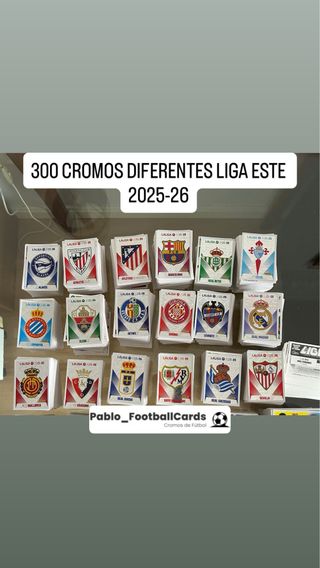 300 CROMOS DIFERENTES LIGA ESTE 2025-26 PANINI