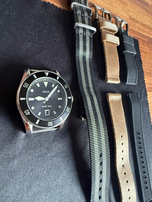 Reloj Vaer DS2 Ocean-Ready Negro Cuarzo