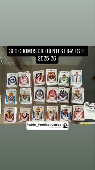 300 CROMOS SIN REPETIDOS LIGA ESTE 2025/26 PANINI