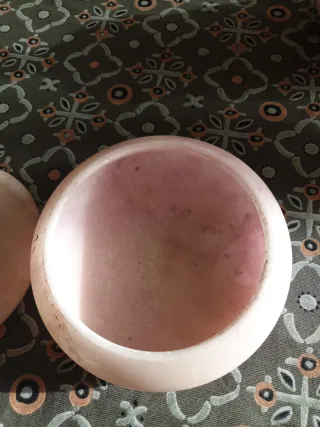 Joyero de alabastro blanco