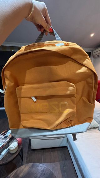 Mochila WESC Naranja y gris