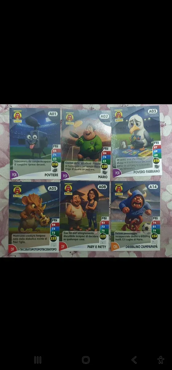 Set completo 20 carte Adreinrot Adrenalyn XL 25/26