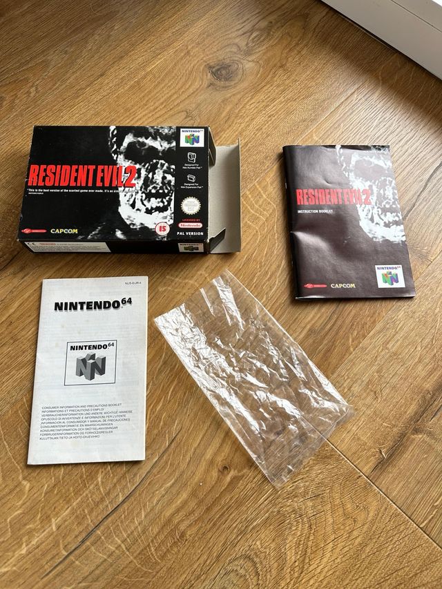 Caja manual Resident Evil 2 Nintendo 64 PAL