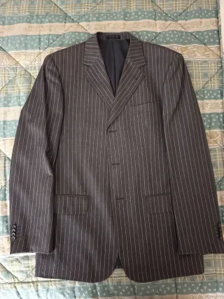 Abito gessato uomo taglia 52