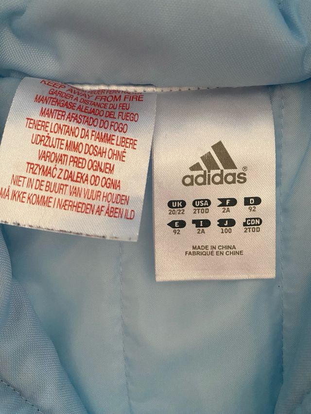 Giubbotto bimbo Adidas azzurro