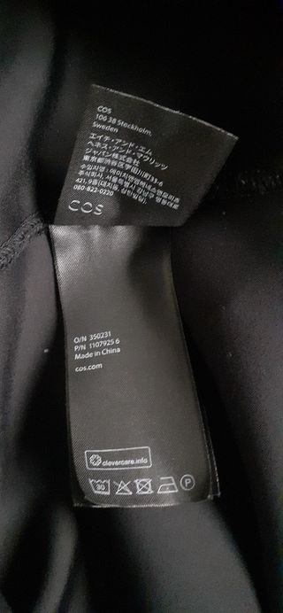 Vestido COS Neopreno Negro Talla XS