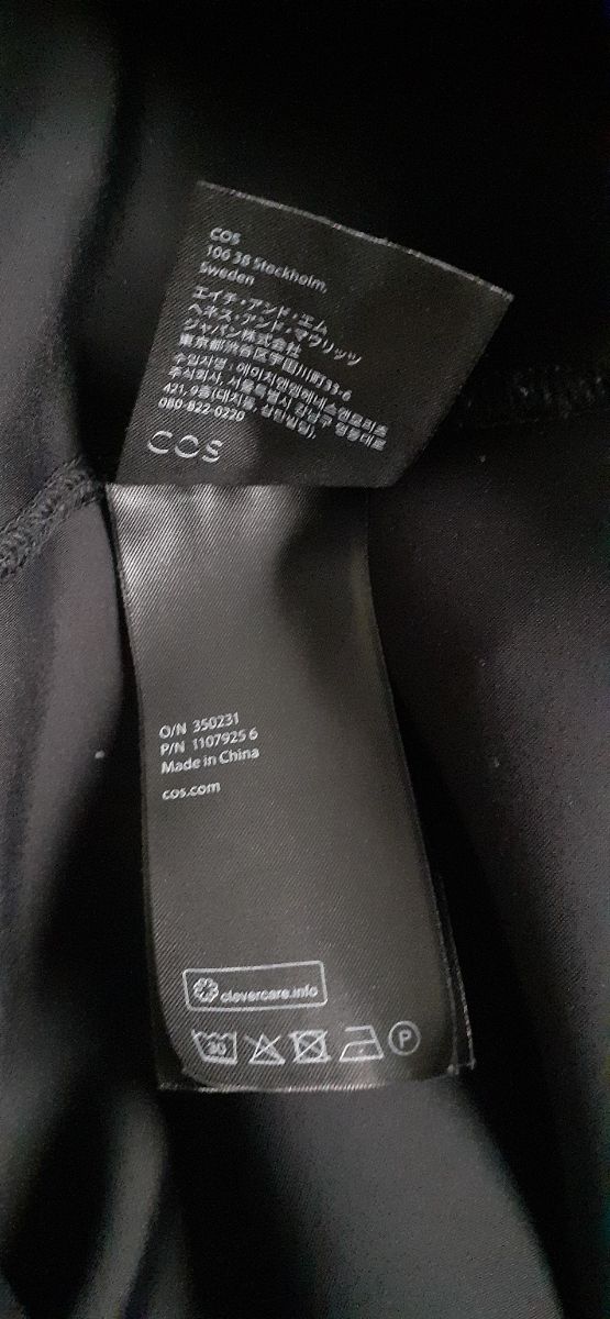 Vestido COS Neopreno Negro Talla XS