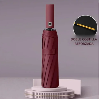 Paraguas Plegable Automático Rojo