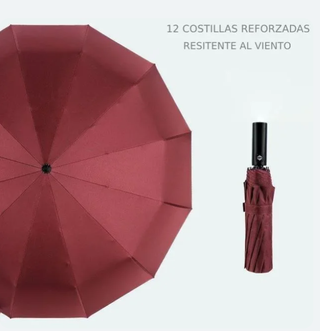 Paraguas Plegable Automático Rojo