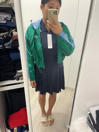 Abito polo da tennis Uniqlo blu senza maniche