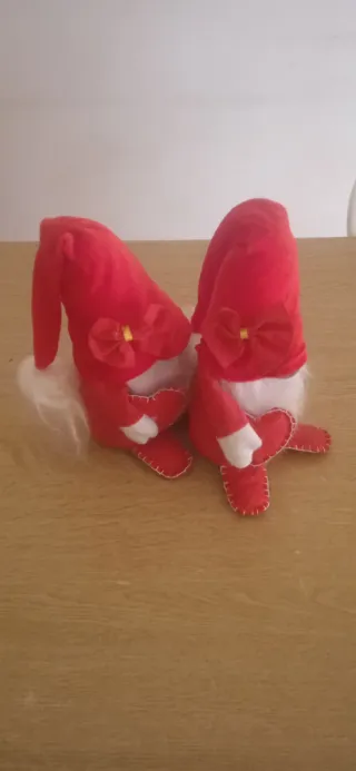 Coppia Gnomi Natalizi Rossi e Bianchi