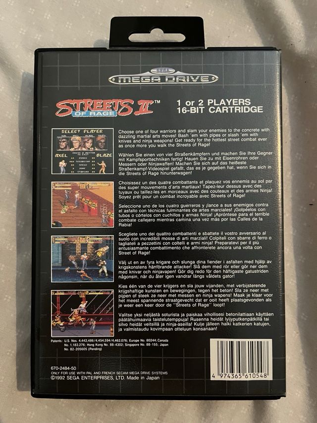 Streets of Rage 2 Sega Mega Drive PAL