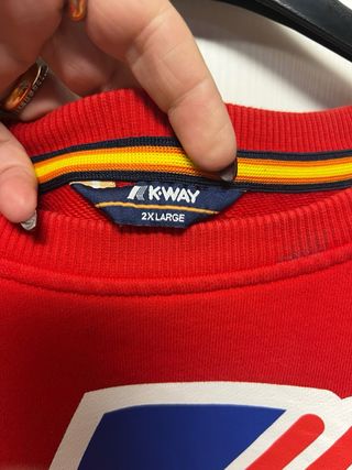 Felpa K-Way Uomo Rossa