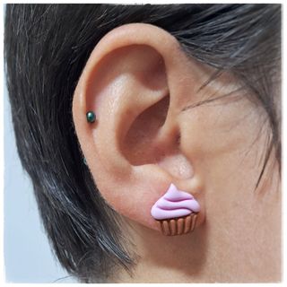 Pendientes Fimo Pastel Cupcakes 